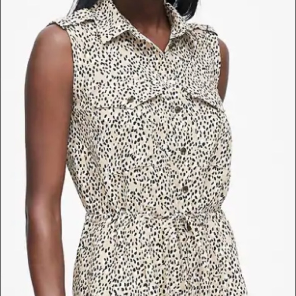 Banana Republic Leopard Print Utility Romper
